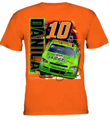 Danica #10 Car T-shirt Orange