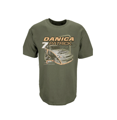 Danica Patrick Faded Olive Retro T-shirt
